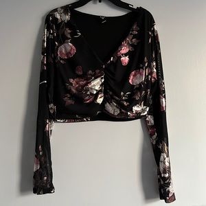 Flowered Crop Top
